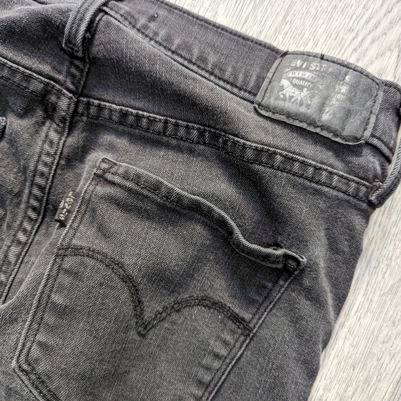 Levi's black denim 311 skinny shaping jeans size 28 alternative goth - Picture 11 of 11